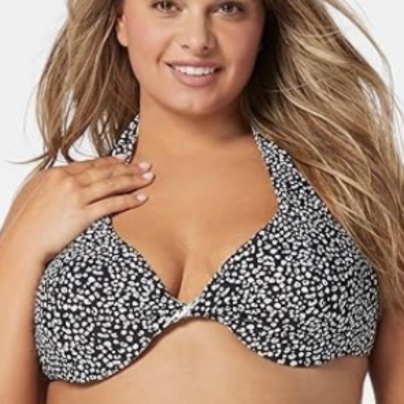 Coco Reef Verso Bra Sized Twist Island Cheetah Reversible Underwire Bikini Top - Picture 1 of 9